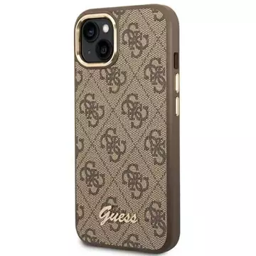 Etui Guess GUHCP14MHG4SHW do Apple iPhone 14 Plus 6,7" brązowy/brown hard case 4G Vintage Gold Logo