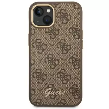 Etui Guess GUHCP14MHG4SHW do Apple iPhone 14 Plus 6,7" brązowy/brown hard case 4G Vintage Gold Logo