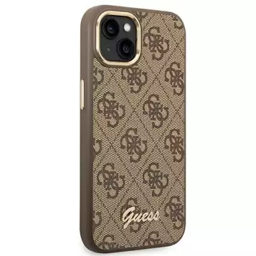 Etui Guess GUHCP14MHG4SHW do Apple iPhone 14 Plus 6,7" brązowy/brown hard case 4G Vintage Gold Logo