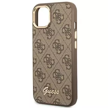 Etui Guess GUHCP14MHG4SHW do Apple iPhone 14 Plus 6,7" brązowy/brown hard case 4G Vintage Gold Logo