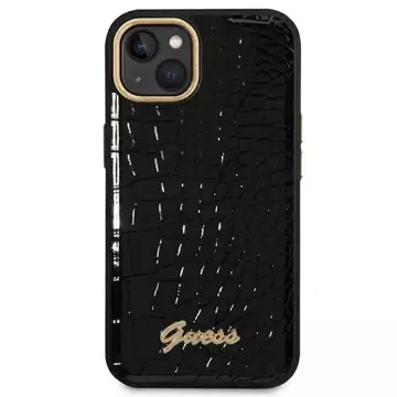 Etui Guess GUHCP14MHGCRHK do Apple iPhone 14 Plus 6,7" czarny/black hardcase Croco Collection