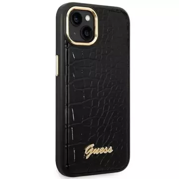 Etui Guess GUHCP14MHGCRHK do Apple iPhone 14 Plus 6,7" czarny/black hardcase Croco Collection