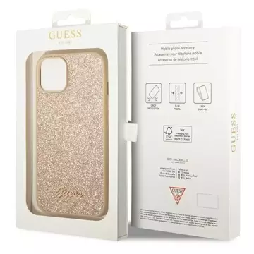 Etui Guess GUHCP14MHGGSHD do Apple iPhone 14 Plus 6,7" złoty/gold hard case Glitter Script