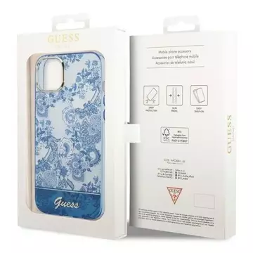 Etui Guess GUHCP14MHGPLHB do Apple iPhone 14 Plus 6,7"  niebieski/blue hardcase Porcelain Collection