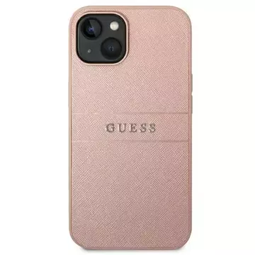 Etui Guess GUHCP14MPSASBPI do Apple iPhone 14 Plus 6,7" różowy/pink Saffiano Strap