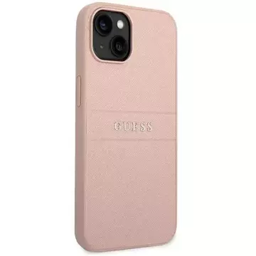 Etui Guess GUHCP14MPSASBPI do Apple iPhone 14 Plus 6,7" różowy/pink Saffiano Strap