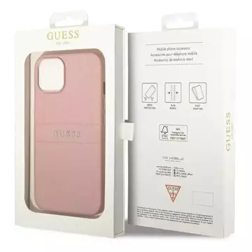 Etui Guess GUHCP14MPSASBPI do Apple iPhone 14 Plus 6,7" różowy/pink Saffiano Strap