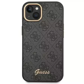 Etui Guess GUHCP14SHG4SHK do Apple iPhone 14 6,1" czarny/black hard case 4G Vintage Gold Logo