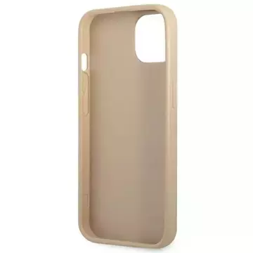 Etui Guess GUHCP14SPSATLE do Apple iPhone 14 6,1" beżowy/beige hardcase SaffianoTriangle Logo