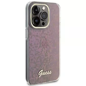 Etui Guess GUHCP15LHDECMP do iPhone 15 Pro 6.1" różowy/pink hardcase IML Faceted Mirror Disco Iridescent