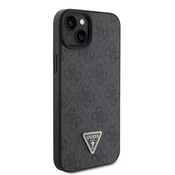 Etui Guess GUHCP15SP4TDPK do iPhone 15 6.1" czarny/black hardcase Leather 4G Diamond Triangle