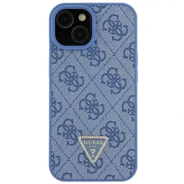 Etui Guess GUHCP15SP4TDSCPB do iPhone 15 6.1" niebieski/blue hardcase Crossbody 4G Metal Logo