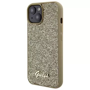 Etui Guess GUHCP15SPMSDGSD do iPhone 15 6.1" złoty/gold hardcase Disco Metal Script