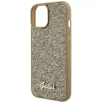 Etui Guess GUHCP15SPMSDGSD do iPhone 15 6.1" złoty/gold hardcase Disco Metal Script