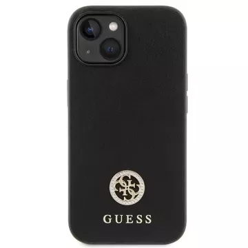 Etui Guess GUHCP15SPS4DGPK do iPhone 15 6.1" czarny/black hardcase Strass Metal Logo