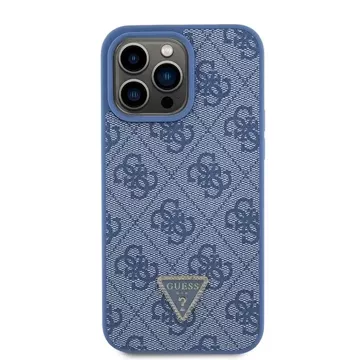 Etui Guess GUHCP15XP4TDPB do iPhone 15 Pro Max 6.7" niebieski/blue hardcase Leather 4G Triangle Strass