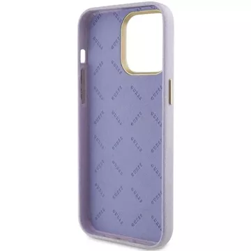 Etui Guess GUHCP15XPGMCSL do iPhone 15 Pro Max 6.7" liliowy/lilac hardcase Glitter Glossy Script