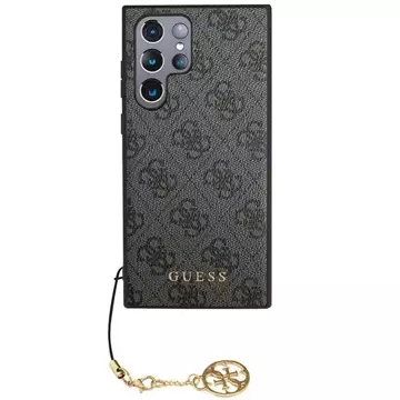 Etui Guess GUHCS23LGF4GGR do Samsung Galaxy S23 Ultra S918 szary/grey hardcase 4G Charms Collection