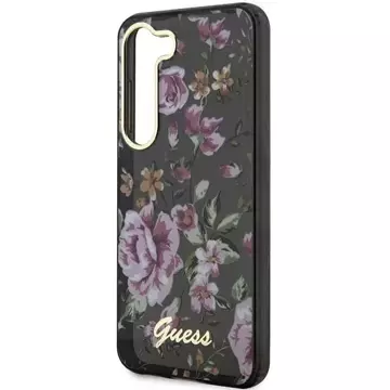 Etui Guess GUHCS23MHCFWSK do Samsung Galaxy S23+ Plus S916 czarny/black hardcase Flower Collection