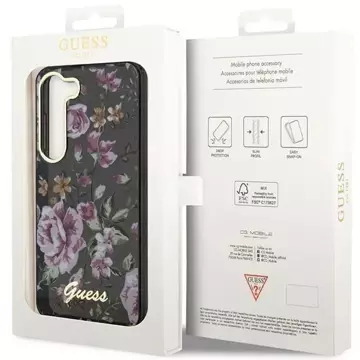 Etui Guess GUHCS23MHCFWSK do Samsung Galaxy S23+ Plus S916 czarny/black hardcase Flower Collection