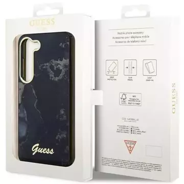 Etui Guess GUHCS23MHTMRSK do Samsung Galaxy S23+ Plus S916 czarny/black hardcase Golden Marble Collection