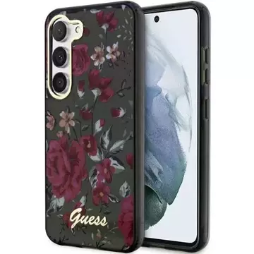 Etui Guess GUHCS23SHCFWSA do Samsung Galaxy S23 zielony/kaki hardcase Flower Collection