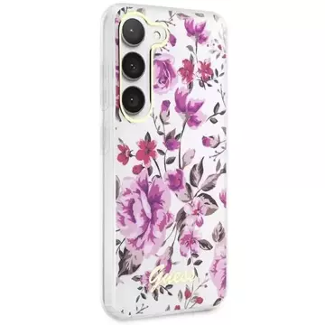 Etui Guess GUHCS23SHCFWST do Samsung Galaxy S23 S911 biały/white hardcase Flower Collection