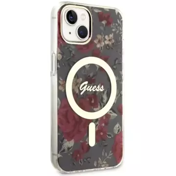 Etui Guess GUHMP14MHCFWSA do iPhone 14 Plus 6.7" hardcase Flower MagSafe