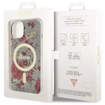 Etui Guess GUHMP14MHCFWSA do iPhone 14 Plus 6.7" hardcase Flower MagSafe