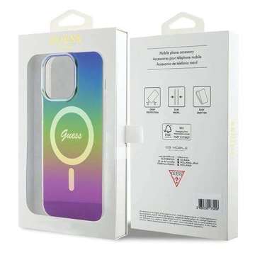 Etui Guess GUHMP15LHITSK do iPhone 15 Pro 6.1" wielokolorowy/rainbow hardcase IML Iridescent MagSafe