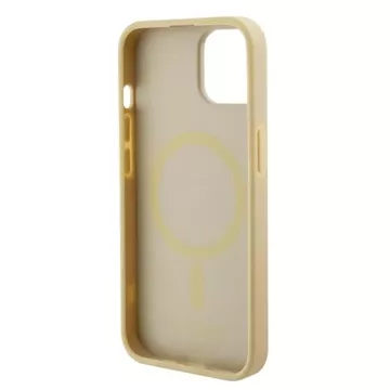 Etui Guess GUHMP15SPSAHMCB do iPhone 15 6.1" złoty/gold hardcase Saffiano MagSafe