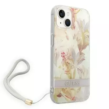 Etui Guess GUOHCP14MHFLSU do Apple iPhone 14 Plus 6,7" fioletowy/purple hardcase Flower Strap