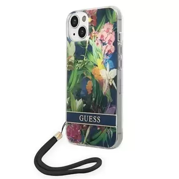 Etui Guess GUOHCP14SHFLSB do Apple iPhone 14 6,1" niebieski/blue hardcase Flower Strap