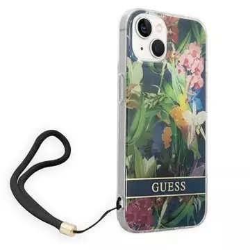 Etui Guess GUOHCP14SHFLSB do Apple iPhone 14 6,1" niebieski/blue hardcase Flower Strap