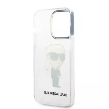 Etui Karl Lagerfeld KLHCP14XHNIKTCT do iPhone 14 Pro Max 6,7" hardcase Ikonik Karl Lagerfeld transparent 