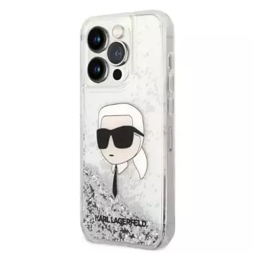 Etui Karl Lagerfeld KLHCP14XLNKHCH do iPhone 14 Pro Max 6,7" hardcase Glitter Karl Head srebrny/silver