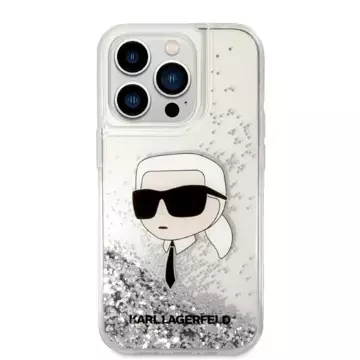 Etui Karl Lagerfeld KLHCP14XLNKHCH do iPhone 14 Pro Max 6,7" hardcase Glitter Karl Head srebrny/silver