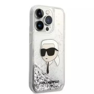 Etui Karl Lagerfeld KLHCP14XLNKHCH do iPhone 14 Pro Max 6,7" hardcase Glitter Karl Head srebrny/silver