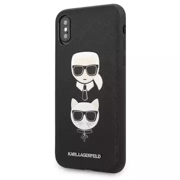 Etui Karl Lagerfeld KLHCPXSAKICKCBK do Appple iPhone X/XS hardcase Saffiano Karl&Choupette Head