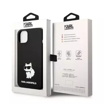 Etui Karl Lagerfeld KLHMP14MSNCHBCK do iPhone 14 Plus 6,7" hardcase Silicone Choupette MagSafe czarny/black