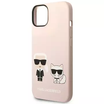 Etui Karl Lagerfeld KLHMP14MSSKCI do iPhone 14 Plus 6,7" hardcase Silicone Karl & Choupette Magsafe jasnoróżowy/light pink 