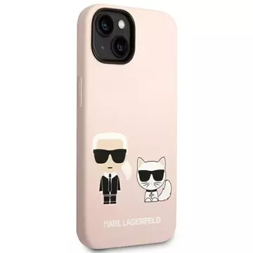 Etui Karl Lagerfeld KLHMP14MSSKCI do iPhone 14 Plus 6,7" hardcase Silicone Karl & Choupette Magsafe jasnoróżowy/light pink 