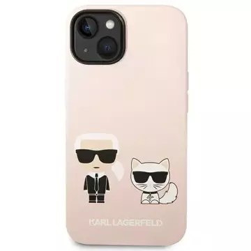 Etui Karl Lagerfeld KLHMP14MSSKCI do iPhone 14 Plus 6,7" hardcase Silicone Karl & Choupette Magsafe jasnoróżowy/light pink 