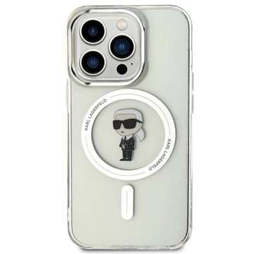 Etui Karl Lagerfeld KLHMP15LHFCKNOT do iPhone 15 Pro 6.1" transparent hardcase IML Ikonik MagSafe