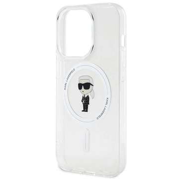 Etui Karl Lagerfeld KLHMP15LHFCKNOT do iPhone 15 Pro 6.1" transparent hardcase IML Ikonik MagSafe