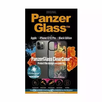 Etui PanzerGlass ClearCase do iPhone 12/12 Pro 6,1" Antibacterial czarny/black