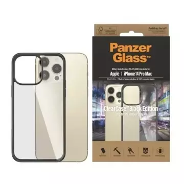 Etui PanzerGlass ClearCase do iPhone 14 Pro Max 6,7" Antibacterial czarny/black 0408