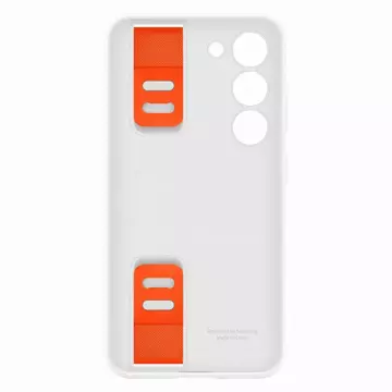 Etui Samsung Silicone Grip Cover do Samsung Galaxy S23 pokrowiec z paskiem na rękę białe (EF-GS911TWEGWW)