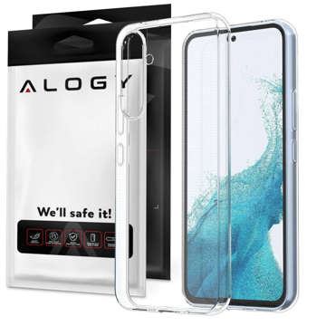 Etui Silikonowe ochronne TPU obudowa Alogy case do Samsung Galaxy A54 Przezroczyste + Szkło