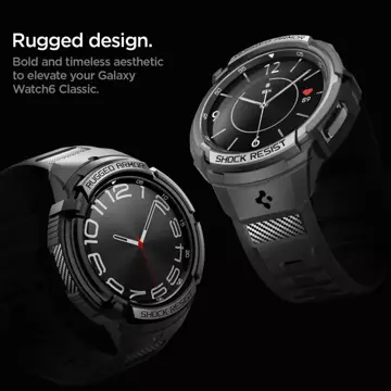 Etui Spigen Rugged Armor ”Pro” do Samsung Galaxy Watch 6 Classic (43 mm) Black